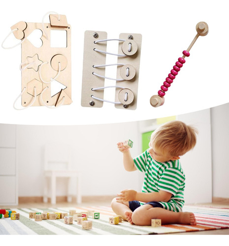 (d) Tablas Sensoriales De Madera Para Niños En Edad Preescol