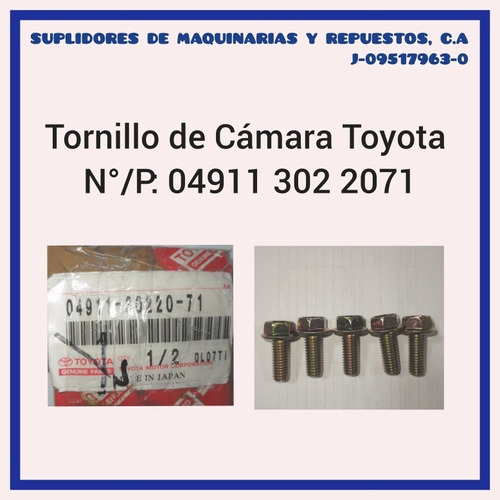 Tornillos Para Cámara Toyota 04911 3022071