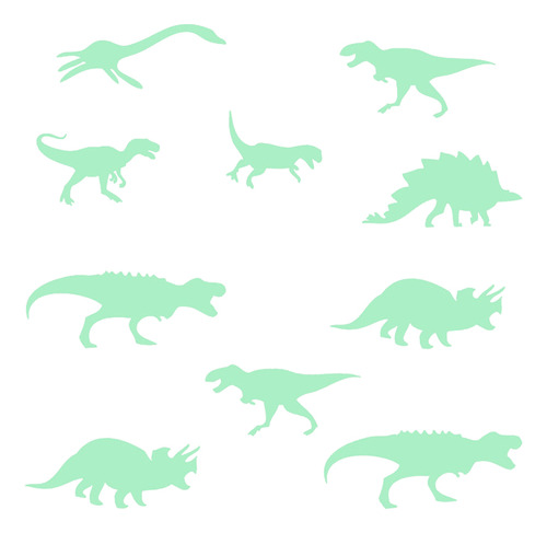 Adhesivo De Pared De Dinosaurios Con Dibujos Animados Que Br