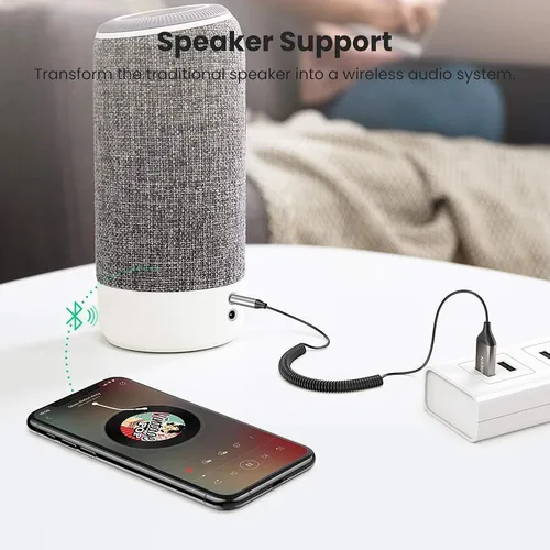 Adaptador Bluetooth Ugreen 2.0 A Jack 3.5mm Con Micrófono