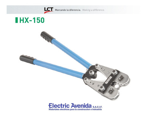 Pinza Para Comprimir Terminales S/aislar Hx-150 Lct Electric