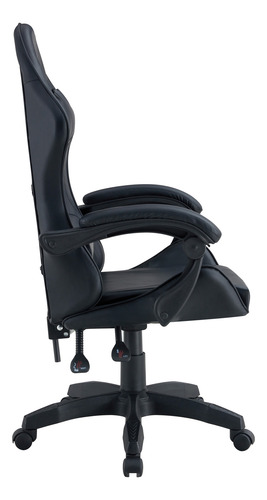 Silla Gamer Con Respaldo Alto Negra Cuero Sintético