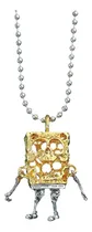Comprar Collar Esqueleto Bob Esponja Collar Dije Bob Esponja Regalo Dorado Con Plateado