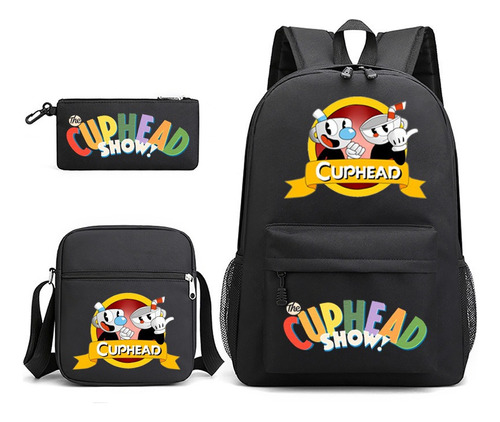 Mochila Cuphead De Moda Creativa Impresión 3 Unids/set