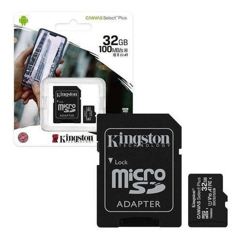 Memoria Microsd Kingston 32gb 100mb/s Canvas Select Plus 100
