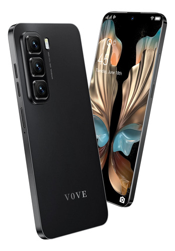 Dual Sim Dual Espera Nuevo Teléfono Hot 50 Pro+ 512gb Gran Memoria 5g/4g Smartphone Con Cargador Auriculares 6.8 Pulgadas Vove 5.3 Bluetooth 32mp+50mp Negro