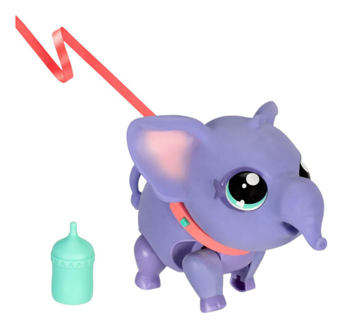 Elefante de estimação interativo Little Livepets com movimento violeta
