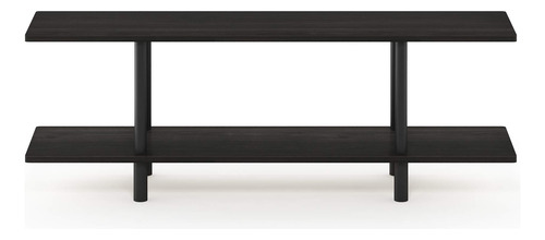Estantería Multiusos 2 Niveles Color Espresso Y Negro