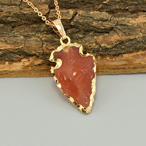 Collar Con Colgante En Forma De Flecha De Cristal Curativo D