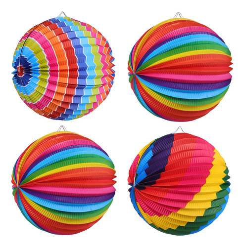 Farol De Papel Decorativo Para Lámpara, 4 Unidades