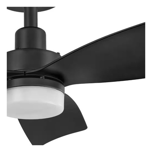 Ventilador De Techo De 52'' Para Interior Led Blanco Cantidad De Aspas 3 Estructura Negro Aspas Negro Diámetro 52 Material De Las Aspas Plástico
