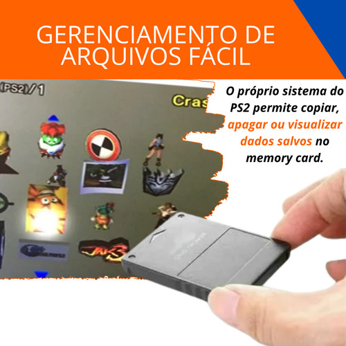 Memory Card 16mb Compatível Com Ps2 Salvar Jogos Memory Ps2