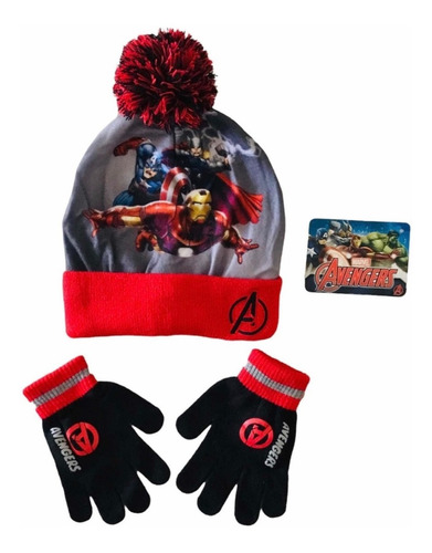 Gorro Y Guantes Para Niños De 3 A 8 Años Avengers 2