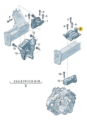 Soporte Motor Izquierdo Tiguan-caddy-ateca-audi Q3 Original