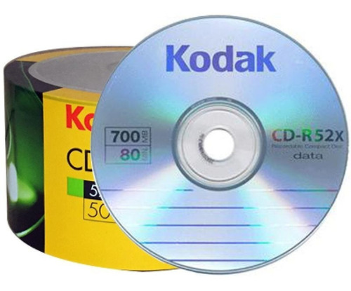 Cd - R Kodak Virgen En Blanco 52x Logo X 50 Unidades