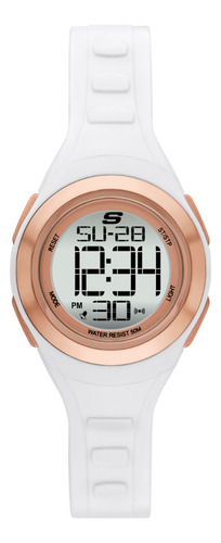 Reloj Mujer Skechers Sr2145 De Poliuretano Blanco