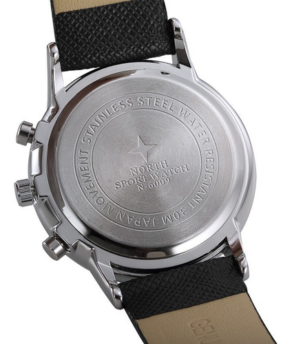 Reloj North Hombre Elegante Casual Piel Acero Inoxidable