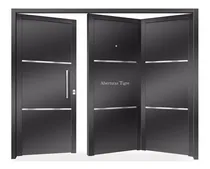 Comprar Portón Garage Plegadizo Doble Chapa Reforzada De 240x200 Cm