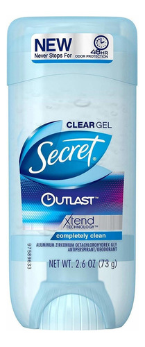 Secret Deodorant Outlast Gel Transparente Completamente Limp