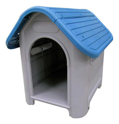 Casa P/perro Plastic T/inclina 59x75x66cm Azul