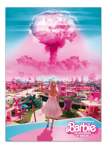 Quadro Decorativo A3 Barbenheimer - Barbie