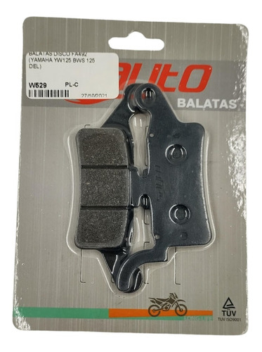 Balatas Disco Fa492(yamaha Yw125 Bws125 Del)(w529)