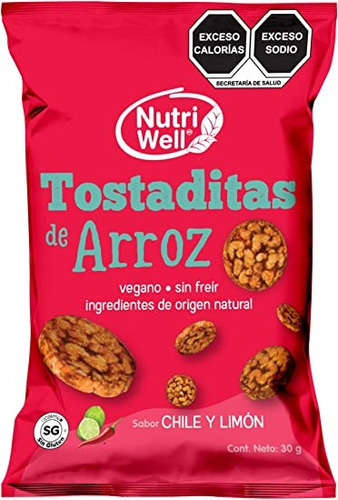 Nutriwell Tostaditas De Arroz Chile Y Limón 30 Gr