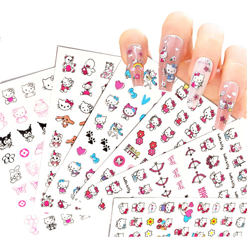 Stickers Adhesivos De Hello Kitty X10u Original Strasslashes