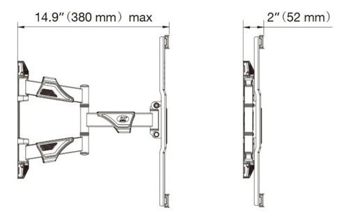 Soporte Tv Extensible Doble Brazo De 40 A 75 . Envío Gratis!