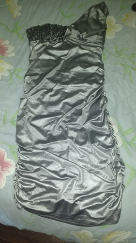 Remate De Temporada ! Lindo Vestido Plata Traido De Usa