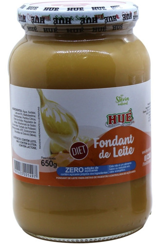 Fondant De Leite Puro Diet Hué Sem Glúten Sem Açúcar 650g