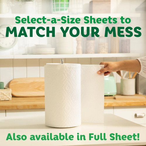 Toallas De Papel Bounty Select-a-size, 6 Rollos Triples