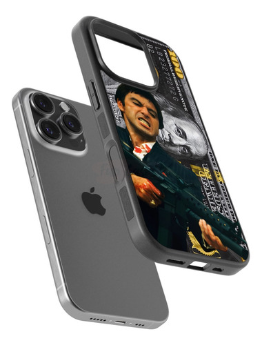 Funda Tony Montana Caracortada Scarface Dolar 100 Negro 2 Negro Motorola Edge 50 Pro