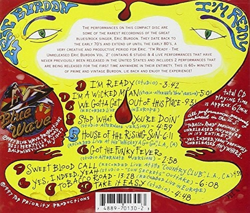Cd Im Ready Unreleased Eric Burdon 2 - Burdon, Eric