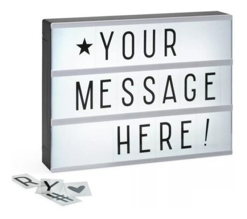 Imagen 3 de 3 de Lampara Letrero Luminoso Led Light Box Letras Cinema Usb.