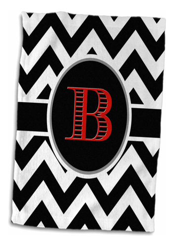 Brooklynmeme Designs Â Blanco Negro Chevron Monogram Rojo