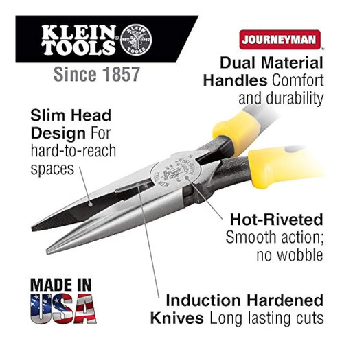 Klein Tools J203-8 Journeyman Heavy-duty Alicates De Punta A