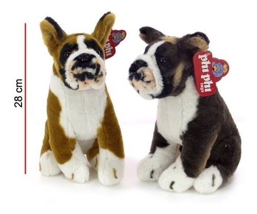 Peluche X1 Perro Boxer Sentado 28 Cm Charko 8080