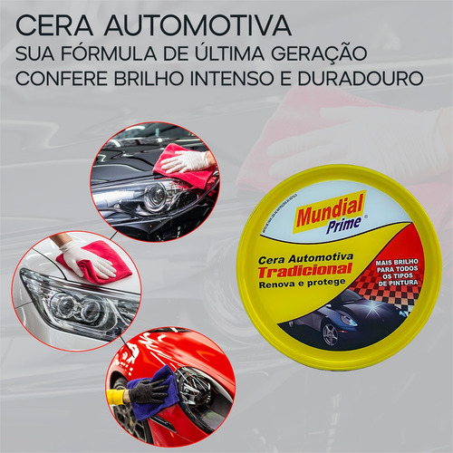 Cera Automotiva Pasta Lata Tradicional Renova E Protege 200g
