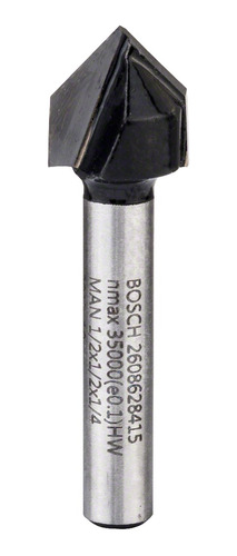 Fresa De Ranurar En V 1/4, 90°, D 12,7mm, L 12,7mm Bosch