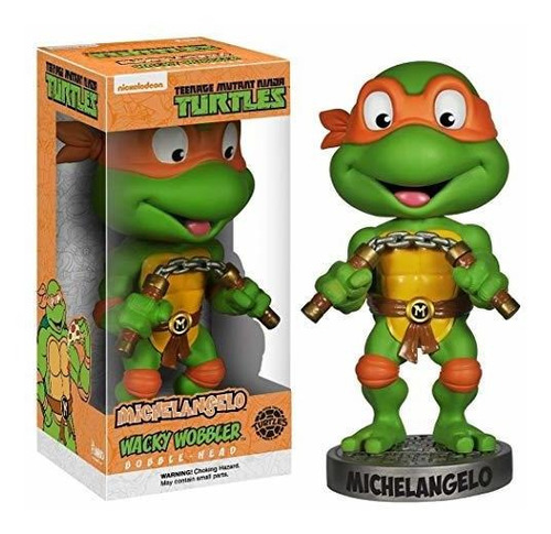 Figura De Acción Funko Tortugas Ninja Michelangelo Wacky Wob