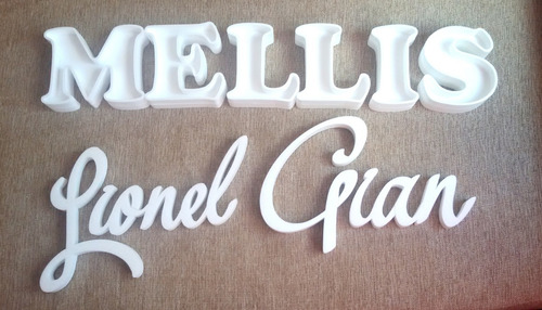 Letra Corporea 15 Cm Polyfan Tunombre Comercial Evento
