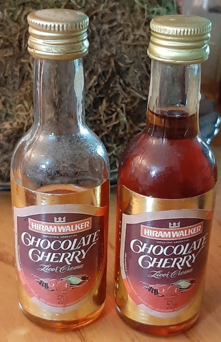 Botellita Miniatura X 2 Licor Hiram Walker Chocolate Cherry