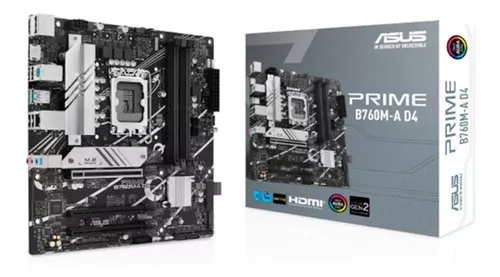 Tarjeta Madre Asus Prime B760m-a D4 1700 4x Ddr4 Usb Matx