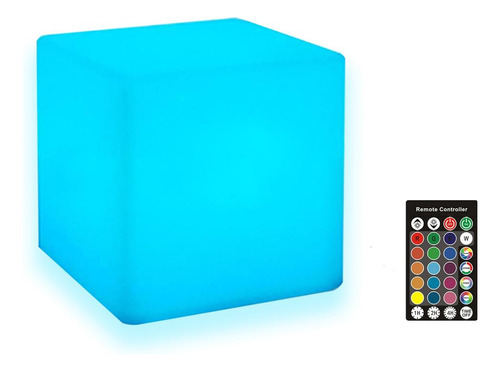 Luz Led En Cubo Recargable Para Niños, 16 Colores, Control R