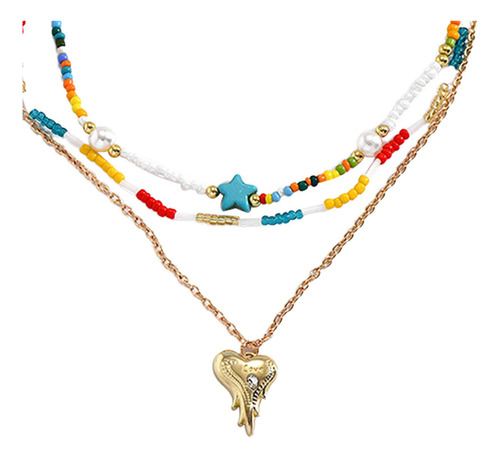 Collar En Capas De 3 Piezas Decoración Bohemia Gargantilla