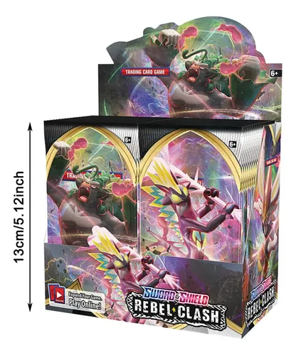 Caja Expositora Pokémon Tcg: Sword & Shield Rebel Clash | MercadoLivre