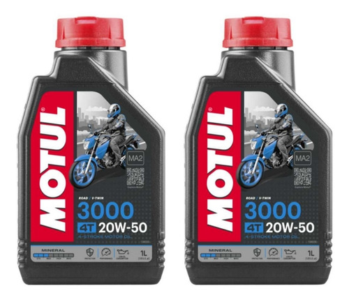 Aceite Para Motocicleta Motul 3000 20w-50 2l