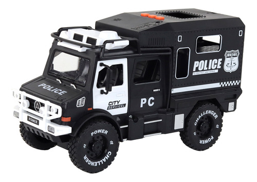 Camion Policia Blindado Carrito Friccion Luz Sonido Juguete Color Multicolor