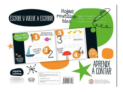 Imagen 2 de 2 de Libro Interactivo Escribe Y Vuelve A Escribir - Numeros Vr